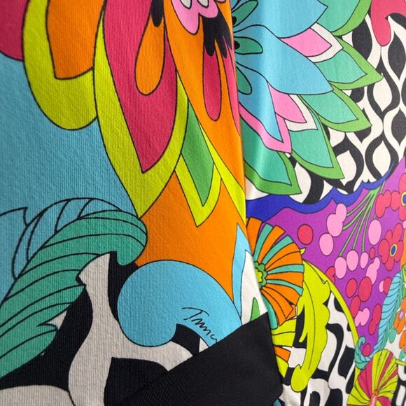 Trina Turk Balboa Bohemain Psychedelic Groovy Floral Mini Dress Swim Cover-Up - Picture 8 of 11